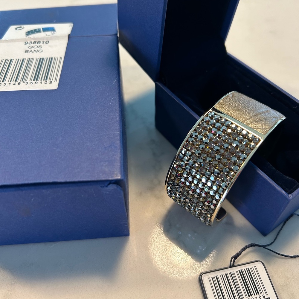 Swarovski jeweled/leather printed CUFF.
